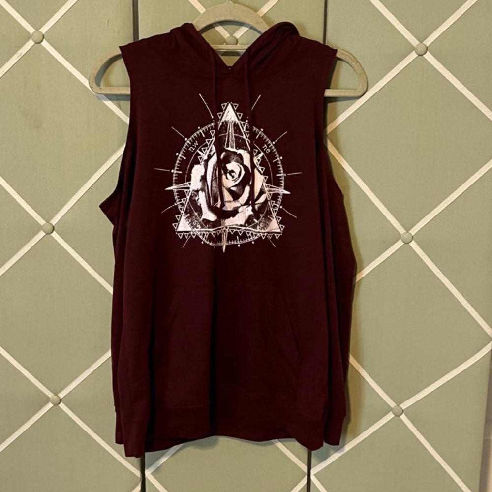 Rebellious One Burgundy Hoodie